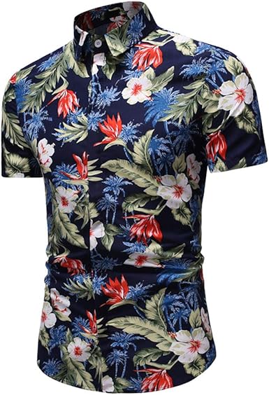 slim fit hawaiian shirts amazon