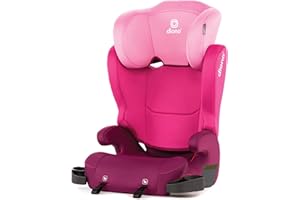 Diono Cambria 2 XL, Dual Latch Connectors, 2-in-1 Belt Positioning Booster Seat, High-Back to Backless Booster, Space and Room to Grow, 7 Headrest Positions, 8 Years 1 Booster Seat, Pink