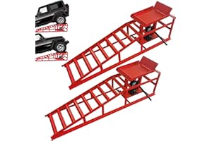 Car Ramps - wuyule 2PCS Auto Car Truck Service Ramps Lifts, 10000lbs Heavy Duty Hydraulic Car Ramps Lift for Car Repair