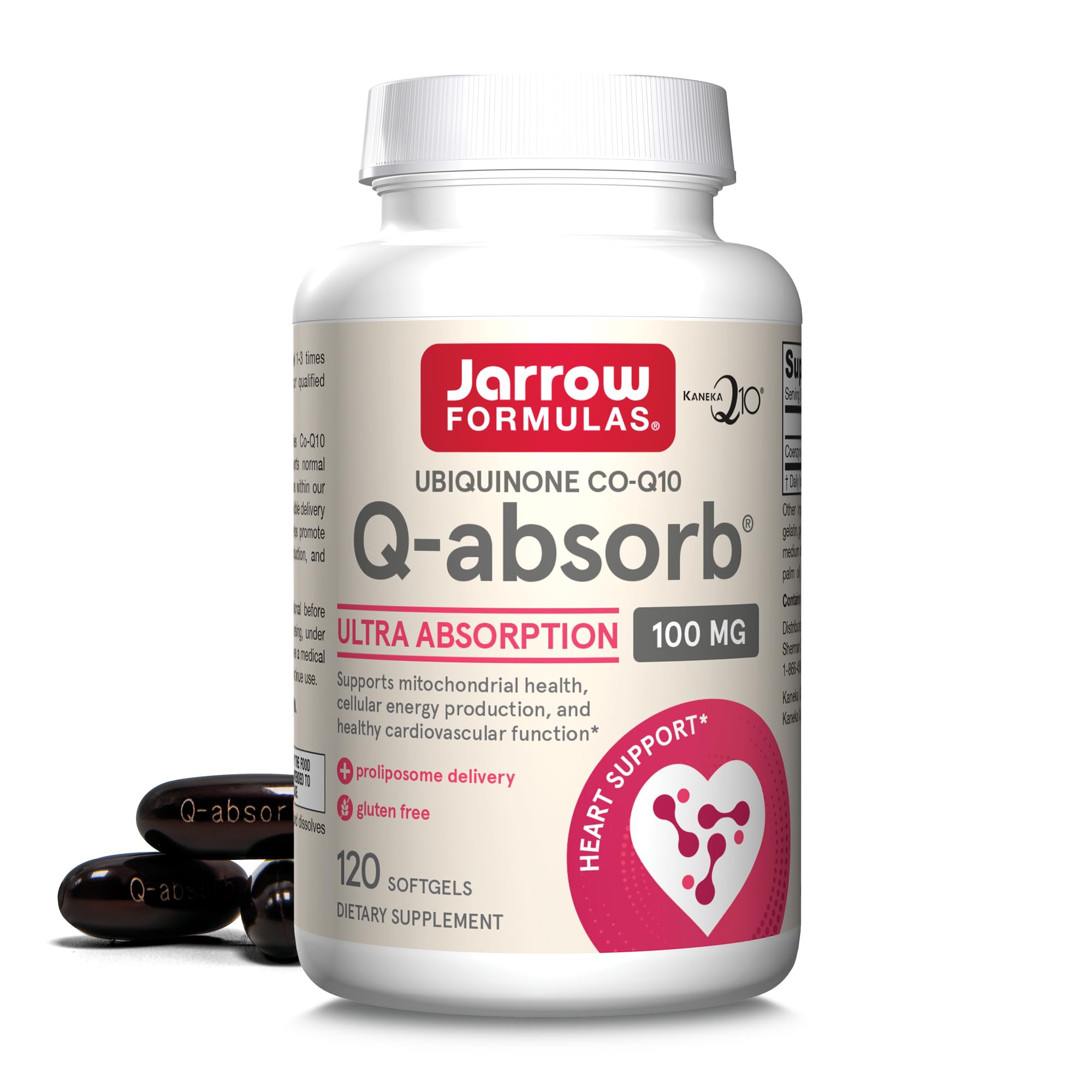 Jarrow Formulas Jarrow Q-Absorb (Coq10) (100mg, 120 Softgels), 1 Units