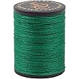 FANDOL 100% Natural Linen Thread Waxed thread for Bookbingding, Leather Sewing, Beading or Macrame (Green)