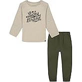 Lucky Brand boys 2pc Knit Woven Pant Set