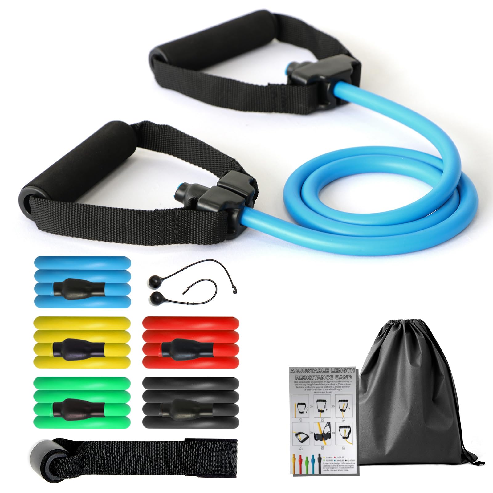 Photo 1 of Professional Resistance Bands. Latex-Free, Work Out Bands, Stretch Bands for Working Out Women or Men, Exercise Bands Set for Physical Therapy (with Handle)