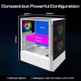 GAMDIAS TALOS E3 White Mid-Tower Case ATX ARGB 3 Fans Tempered Glass view 3