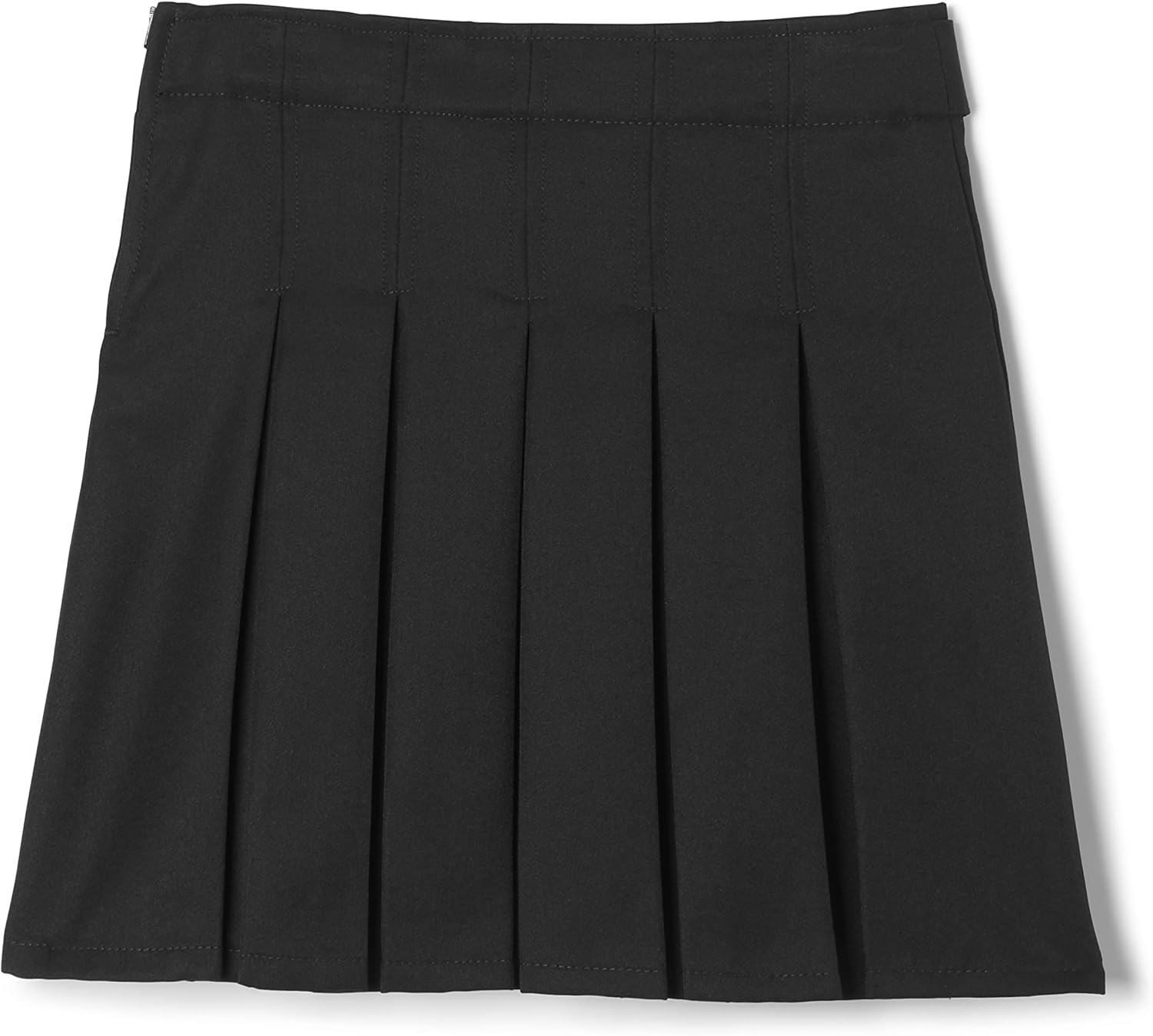 French Toast Girls' Pleated Scooter with Square Buckle Belt: Clothing