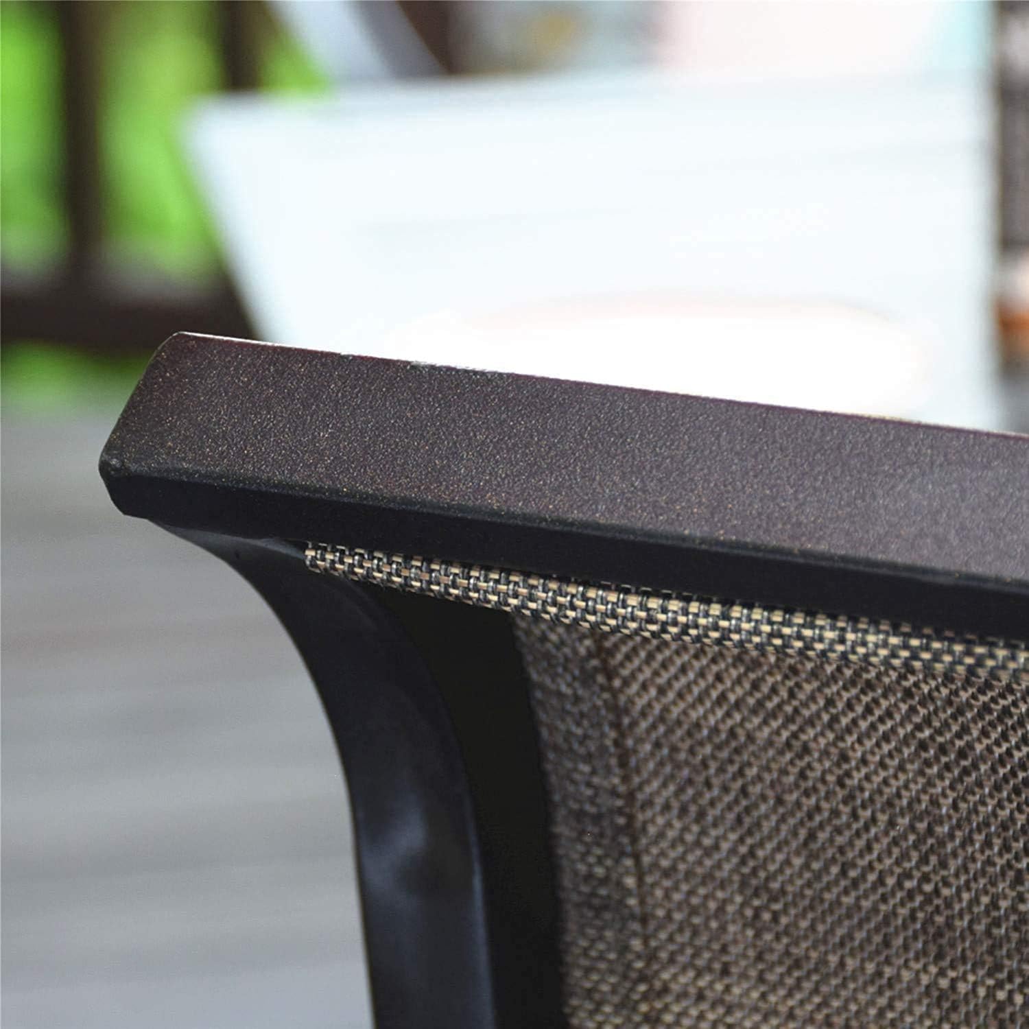 Vicllax Patio Dining Swivel Chairs, Outdoor Kitchen Garden Metal Gentle Chair: Kitchen & Dining
