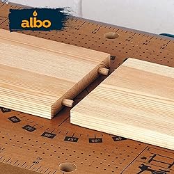 ALBO Wooden Dowel Pins 3/8 x 1 1/2 inch Fluted Wood