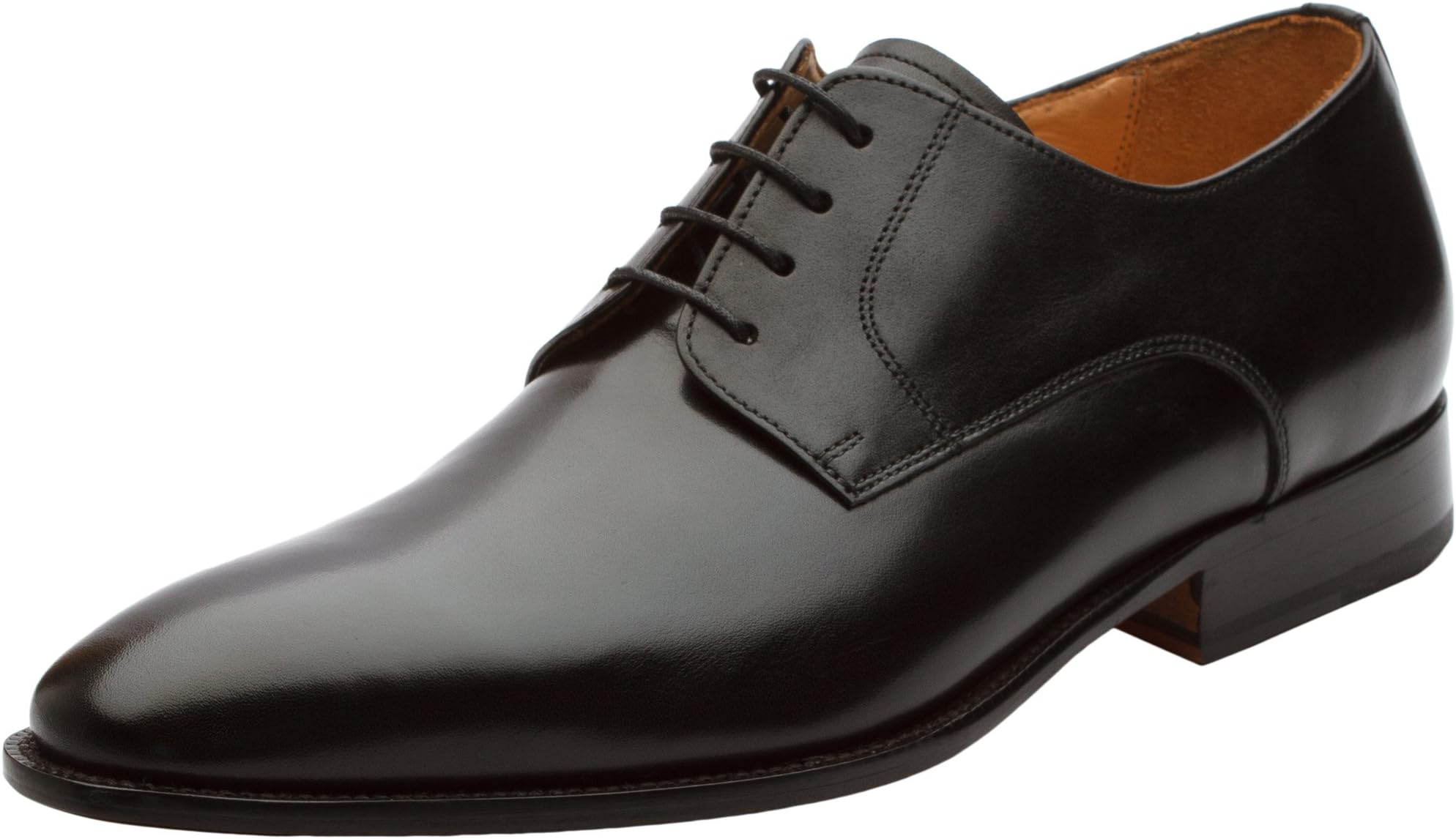 3DM Lifestyle Men's Plain Derby Calfskin Leather Lined Lace Up Oxford Dress Shoes