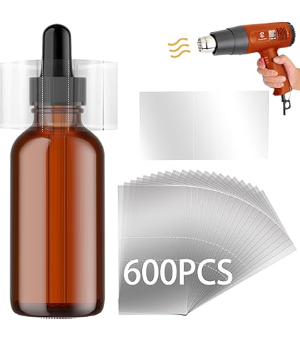 Banda Retráctil Transparente Para Tapas De Tarros - 105x28 Mm (Plana), PVC 50 Micras, Pack De 250 Unidades - Para Sellado Seguro De Botellas Y Envases