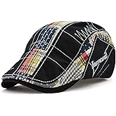MOACC M Men Beret Hat Cotton Buckle Adjustable Newsboy Hats Cabbie Gatsby Cap