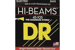 DR STRINGS DR Hi-Beam Round Core Bass Medium Short Scale Strings (SMR45)