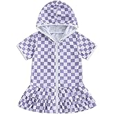 Yccutest Toddler Hooded Terry Swim Cover Up Kids Swimsuit Coverup for Girls Beach Bathing Suit Wraps Swimwear Summer Outfits