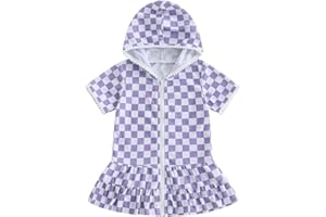 Yccutest Toddler Hooded Terry Swim Cover Up Kids Swimsuit Coverup for Girls Beach Bathing Suit Wraps Swimwear Summer Outfits