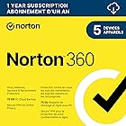 Norton 360, 2026 Ready, Antivirus software for 5 Devices, 1-Year Subscription - Includes VPN, Password Manager and PC Cloud B