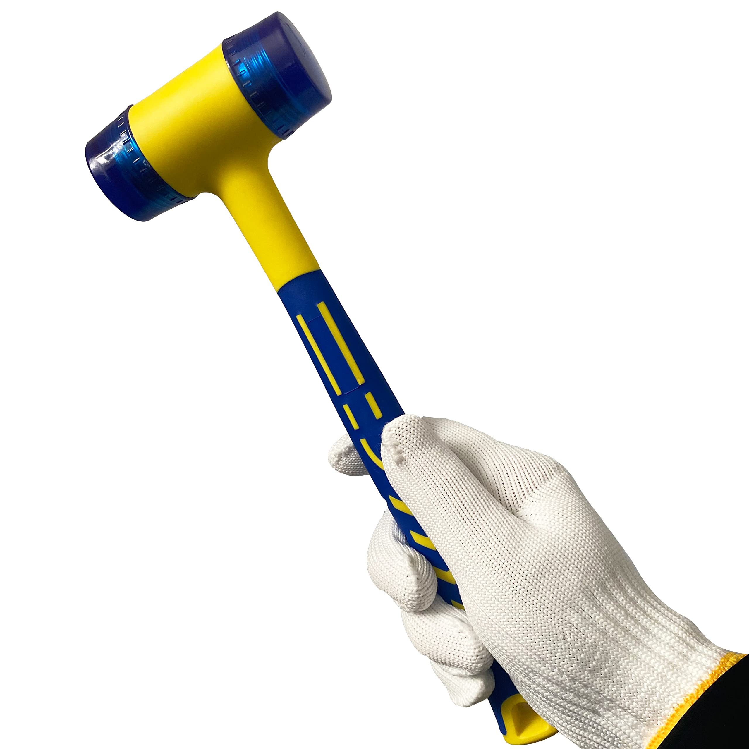 KAIHAOWIN Rubber Mallet Hammer with Ergonomic Shaped Anti-Slip Handle for Jewelry Leather Crafts Woodworking