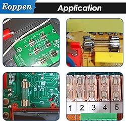 Eoppen 5x20 mm F5AL125V Fast Blow Glass Fuses 5 A