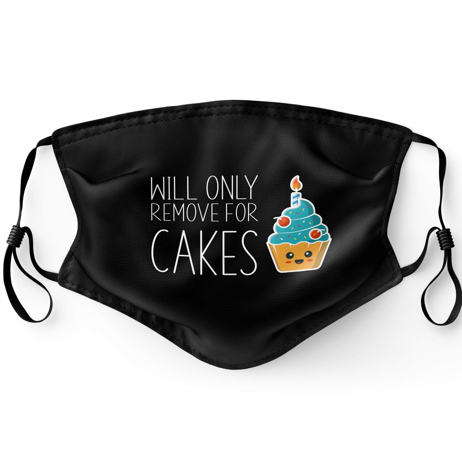 Primicity Funny Face Masks for Adults (Cake mask + Filters) Reusable/Adjustable/Washable Funny masks - UK Seller