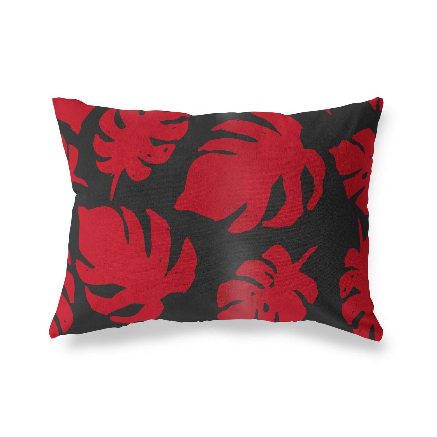 Bonamaison Decorative Cushion Cover Red & Black, Throw Pillow Covers, Home Decorative Pillowcases for Livingroom, Sofa, Bedroom, Size: 35x50 Cm - Designed and Manufactured in Turkey