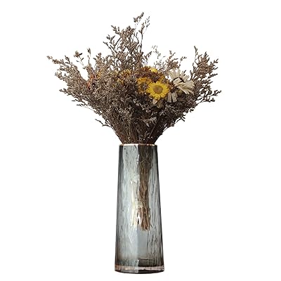 Hammered Crystal Glass Flower Vase with Golden Rim Kuwait