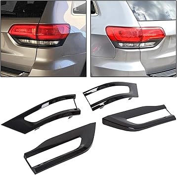 Amazon Com Kuafu Tail Light Lamp Cover Trim Bezel Kit Replacement For 68220970aa 68220968aa 68219812aa 68219813aa Fits 2014 2015 2016 2017 2018 2019 2020 Jeep Grand Cherokee Glossy Black Automotive