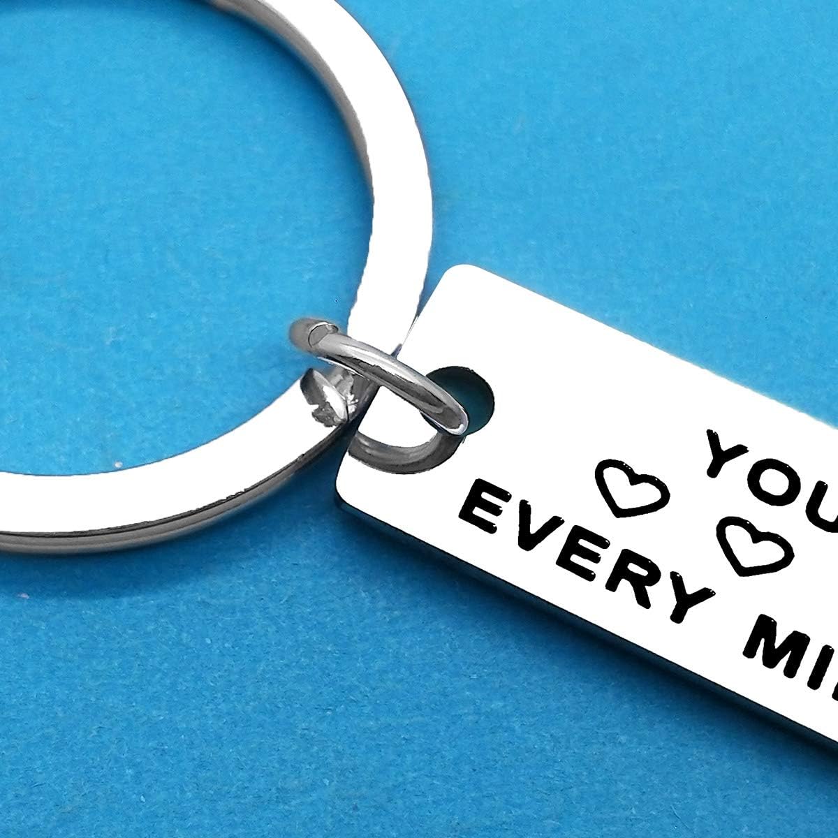 Valentine Day Gifts for Boyfriend Girlfriend Long Distance Relationship Keyring Gift You Are Worth Every Mile Between Us Keyring Deployment Gifts Christmas Birthday Anniversary Presents for Couple - Image 5