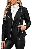 Bellivera Faux Leather Jackets for Teens Moto Chic