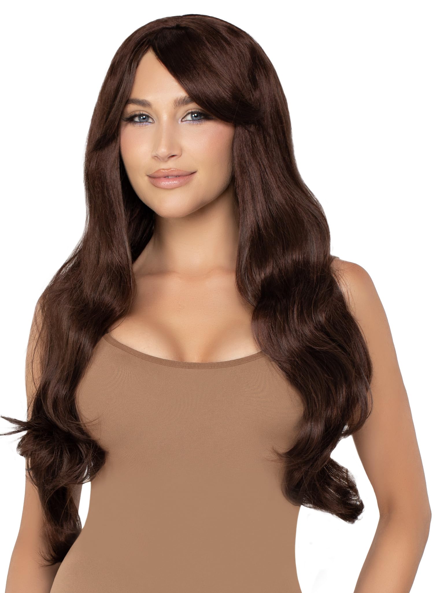 Leg Avenue Long Wavy Wig, Brown