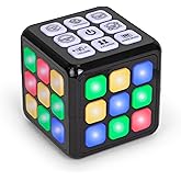 Electronic Game Cube, Brain, Memory, & Speed Games, 4-in-1 Handheld Cube Game, Light-Up Interactive Puzzle Activity for Boys & Girls - Christmas, Easter, Birthday Gifts