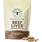 Higher Healths Grass-Fed Beef Liver Capsules – 180 Count, 100% Canadian Sourced & Made – Freeze-Dried Organ Supplement, Natur