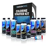 Hot Tub Chemicals Starter Kit - Chlorine Spa Starter Kit Chemicals for Hot Tub - Convenient Hot Tub Starter Kit & ph Control Kit - Effective Chlorine pH Balancer & Inflatable Hot Tub Chemical Kit