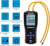 DANOPLUS DP-103 Digital Gas Pressure Manometer Gauge HVAC Air Pressure Meter view 2