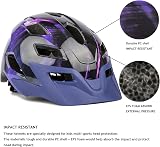 EXCLUSKY Kids Bike Helmet 50-57cm Dark Purple 5-13 Years EU CE Certified view 3
