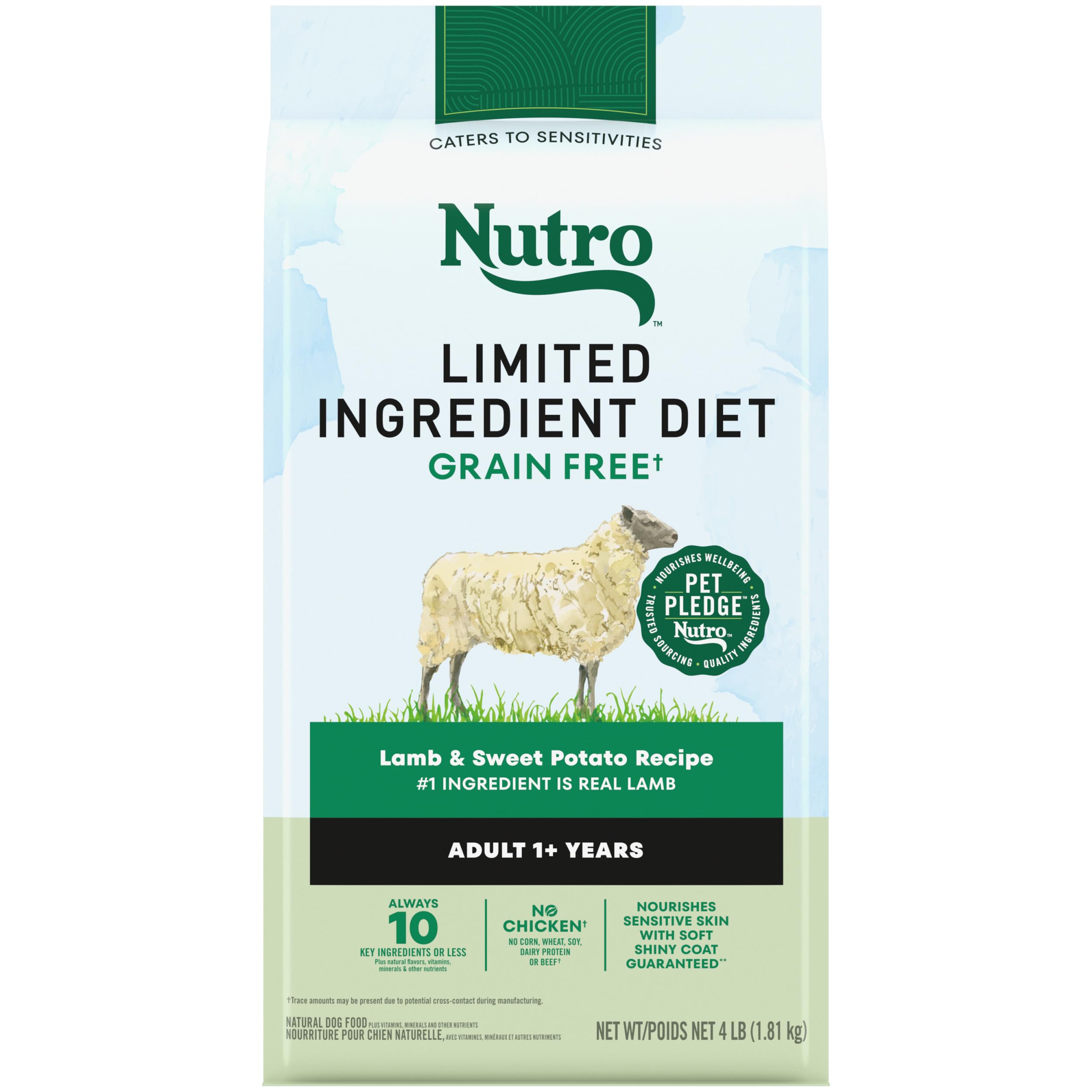 Nutro Limited Ingredient Diet Dry Dog Food, Adult 4 Pound (Pack of 1), Lamb  | eBay