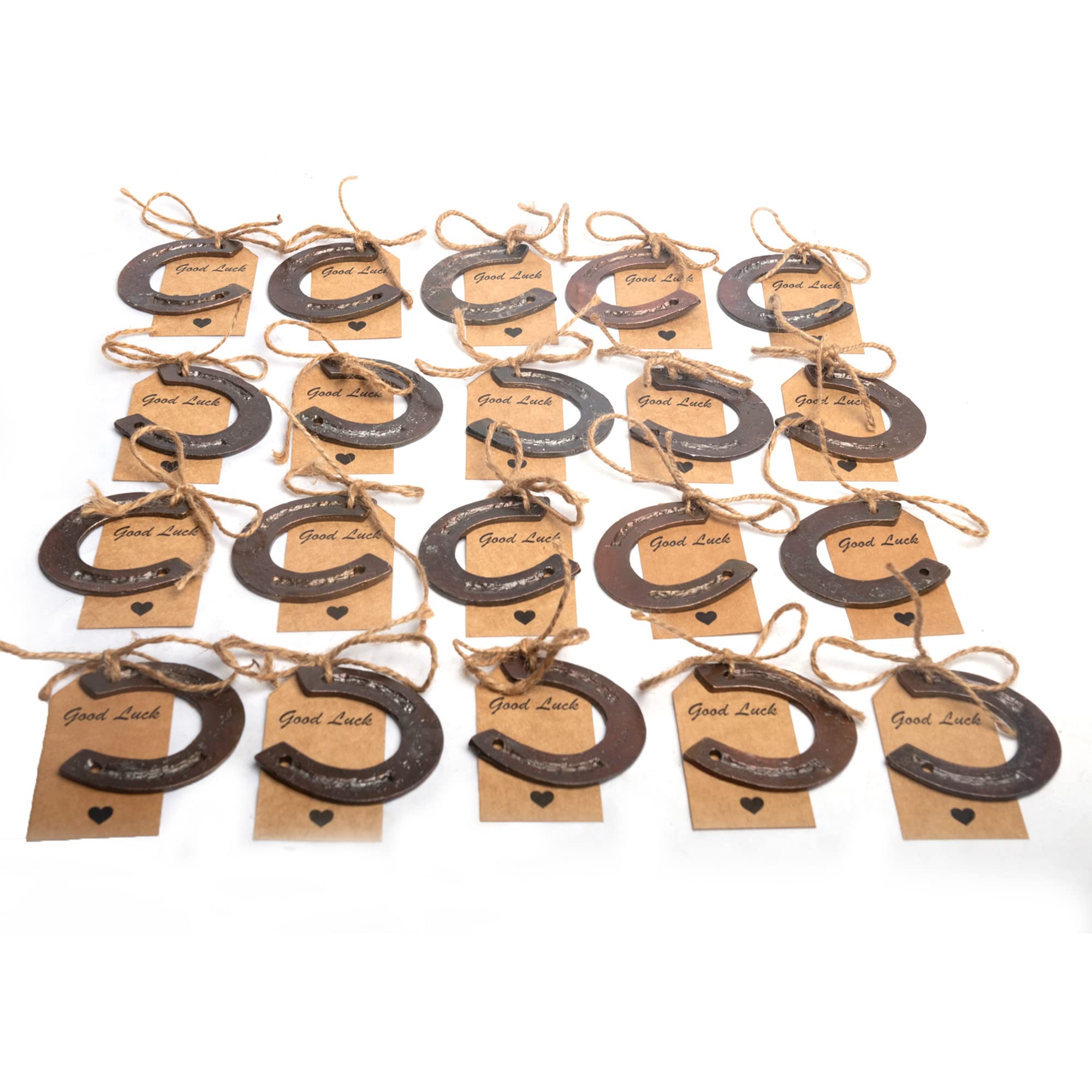 WC 20 Pcs Lucky Horseshoes Western Christmas Decor Wedding Favors Rustic Horseshoe Mini Horse Decor Party Western Party Decorations Baby Shower Return Gifts With Tags Vintage Craft Horseshoe…