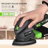 GALAX PRO 20V Cordless Detail Sander Dust Collection 20 Sandpapers Battery view 2
