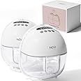 NCVI Hands Free Breast Pump 8131, Wearable Breastfeeding Pump with 4 Modes & 9 Levels, Portable Electric Milk Pump of Long Battery Life & LED Display, Wireless Discreet, 19,21,24 mm Flanges, 2 Pack