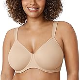 DELIMIRA Women's Full Coverage Minimizer Underwire Plus Size Non Padded Support Bra