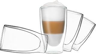 DUOS 4X 400ml doppelwandige Thermo Gläser Cocktail,Latte Macchiato by Feelino
