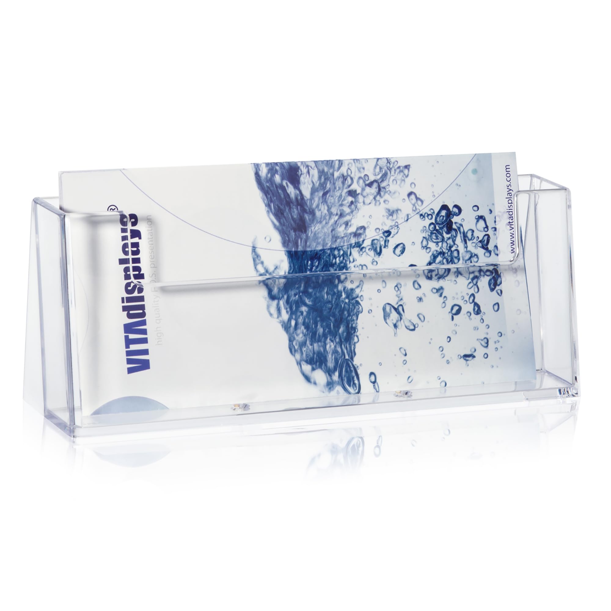 taymar CL230 DIN Long Brochure Holder Landscape Format Transparent