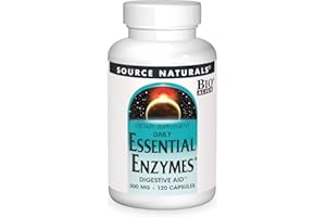 Source Naturals Essential Enzymes 500mg Bio-Aligned Multiple Supplement Herbal Defense for Digestion, Gas & Constipation Relief - Strong Immune System Support* - 120 Capsules