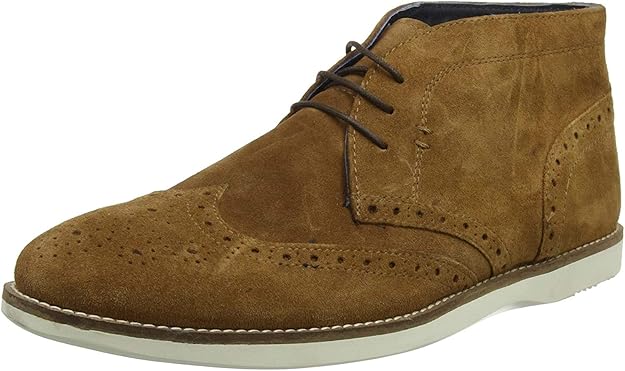 red tape leather chukka boots