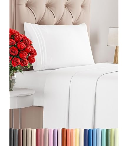 Queen Size 4 Piece Sheet Set - Hotel Luxury Bed Sheets Deep Pocket 16 Inch