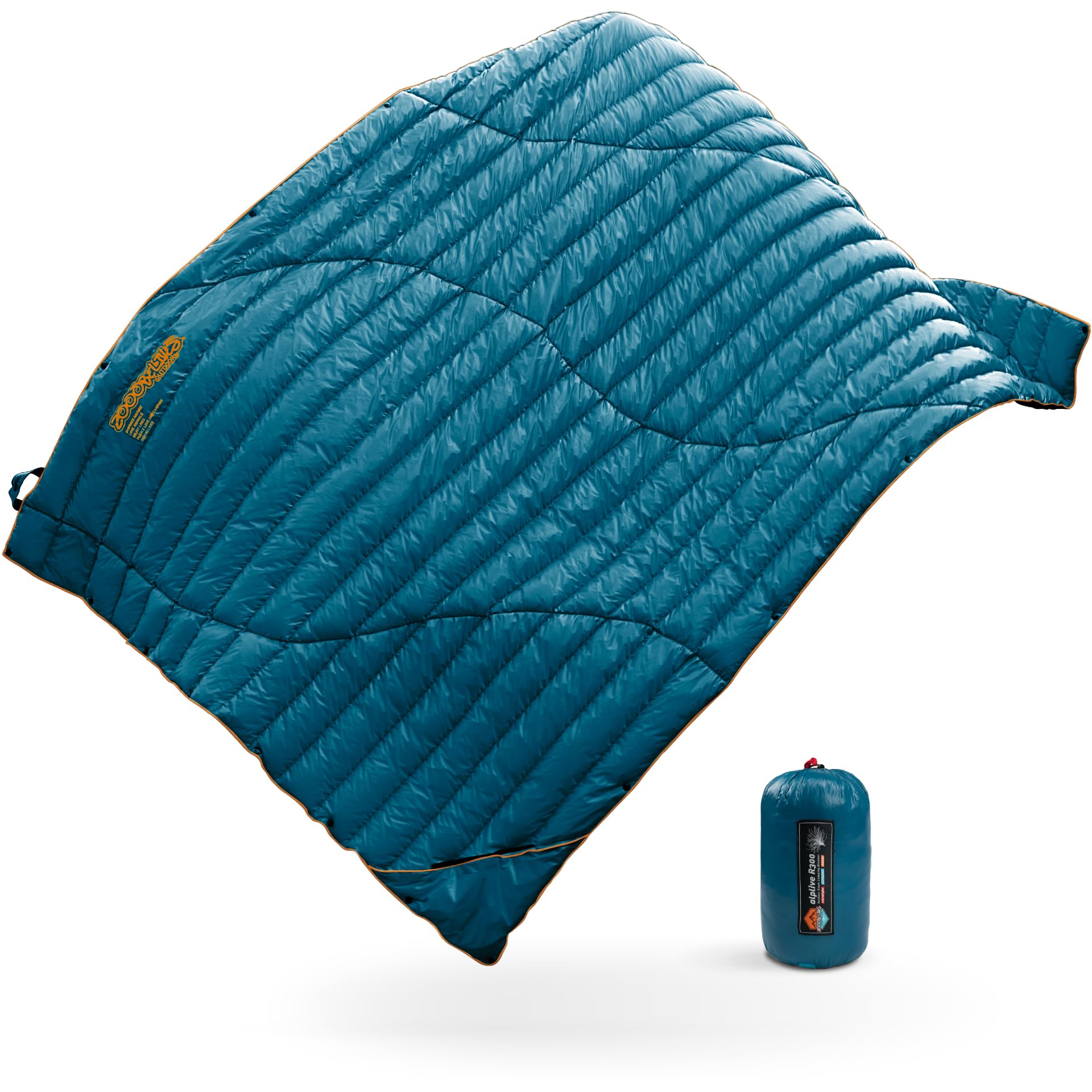 Photo 1 of ZOOOBELIVES Ultralight Down Camping Blanket - 1.35lbs, 650 Fill Power Puffy Quilt. Compact & Warm Comforter for Travel, Beach, Hammock, Backpacking - Elevate Your Outdoor Comfort - AlpliveR300