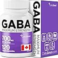 GABA 700mg STRONGEST IN CANADA (Gamma-Aminobutyric Acid) Helps (to) temporarily promote relaxation, Anxiety Relief, Natural S
