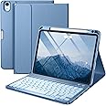 Harvopu Compatible for iPad Air 11-inch/ 10.9" Air 5th 4th Generation Case with Keyboard - Backlit Wireless Detachable, Folio Cover with Pencil Holder for iPad Air 11 Inch M3/M2, Air 5/ Air 4 (Blue)