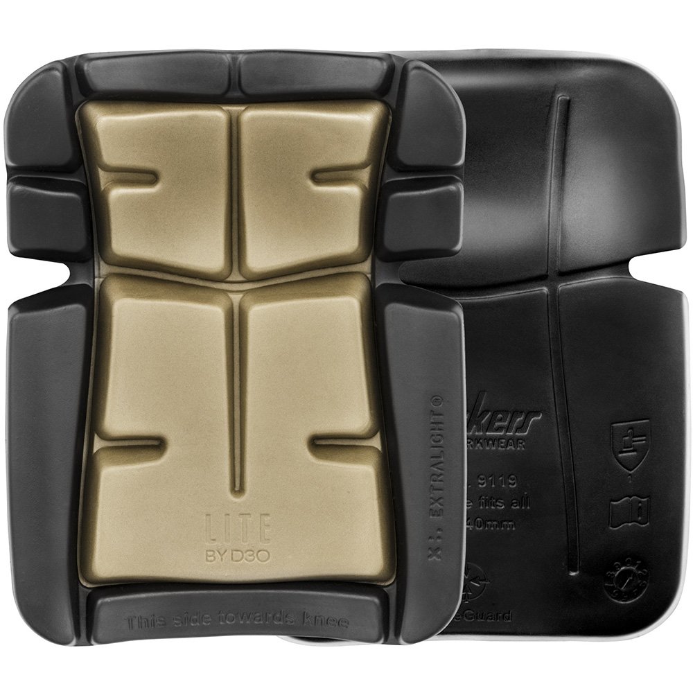 Snickers 91190414000 One Size"D3O Lite" Floor Layer Kneepads - Black/Sand