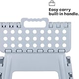 LIVIVO Folding Step Stool Compact Two Tier Anti Slip Grey view 7