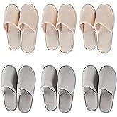 OSTADARRA 6-10 Pairs Spa Slippers, Non Slip Disposable Slippers For Guest, Washable Reusable, Which Can Be Used As Women Men, House, Indoor, Bathroom, Bedroom, Hotel, Bride Slippers