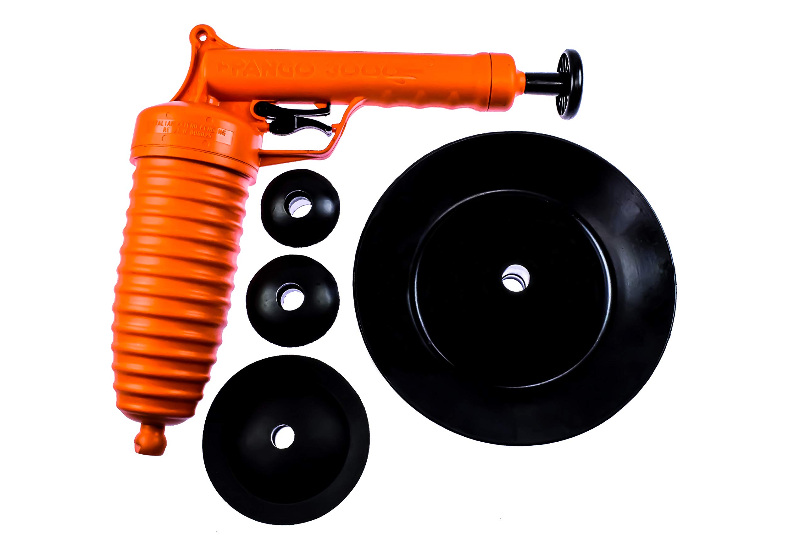 Red Tools RT50001 Pango Pipe Cleaner 3000 with Toilet Adapter. The Original from The TV Advertising, Orange