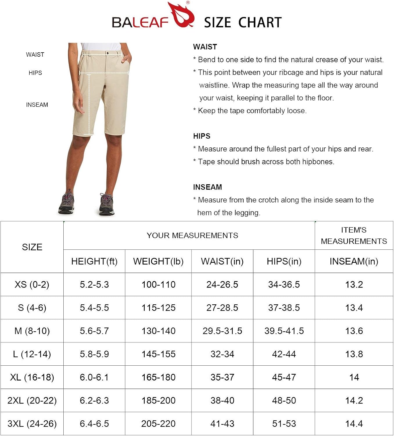 BALEAF Women's Quick Dry Stretch Hiking Camping Shorts Lightweight Water Resistant Summer Cargo Pants Travel: Clothing